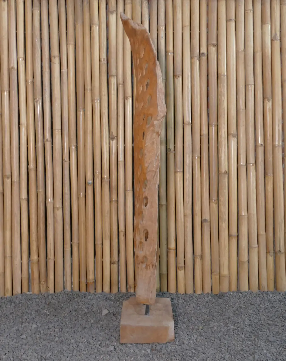  Product image 2 of the product “Leaf hollowed made of teak wood about 160cm height ”
